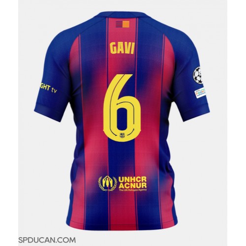 Muški Nogometni Dres Barcelona Paez Gavi #6 Domaci 2025-26 Kratak Rukav